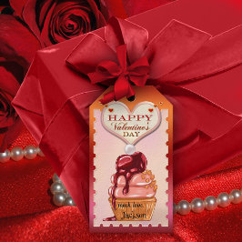 Happy Valentine's Day Sweet Muffin Geschenkanhänger