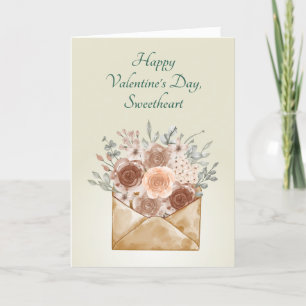 "Happy Valentine's Day, Sweetheart" Elegant Feiertagskarte