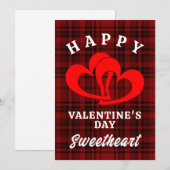 HAPPY VALENTINE'S DAY SWEETHEART FEIERTAGSKARTE (Vorne/Hinten)