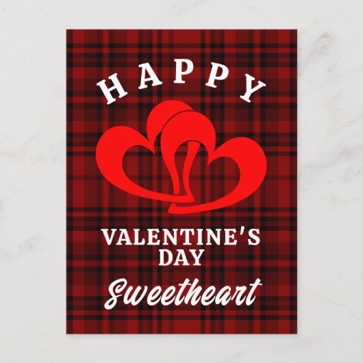 HAPPY VALENTINE'S DAY SWEETHEART POSTKARTE (Vorderseite)