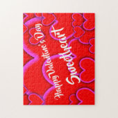 Happy Valentines Day Sweetheart Romantische Sitte Puzzle (Vertikal)