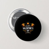Happy Valentines Day T Shirt San Valentin  Button (Vorne & Hinten)