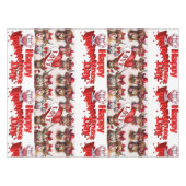 Happy Valentine's Day Tablecloth Kühe Rotes Herz Tischdecke (Vorderseite (Horizontal))