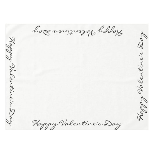 Happy Valentine's Day Tablecloth Tischdecke (Vorderseite (Horizontal))