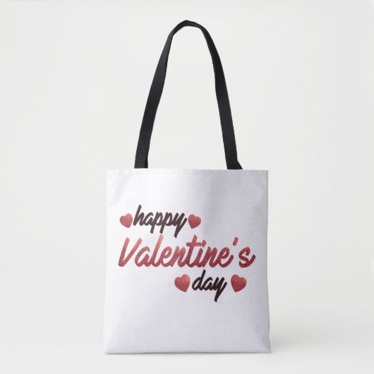 Happy Valentine's Day Tasche (Vorderseite)