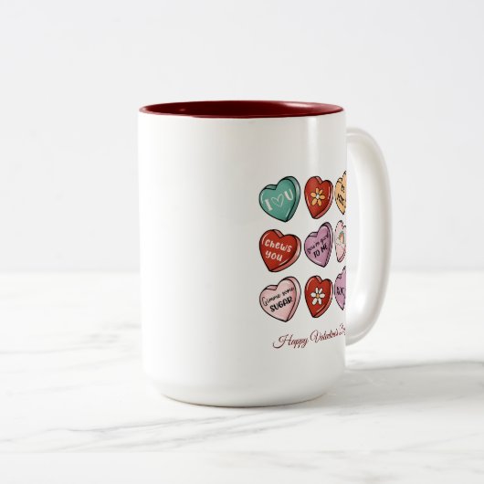 Happy Valentine's Day Tasse (VorderseiteRechts)