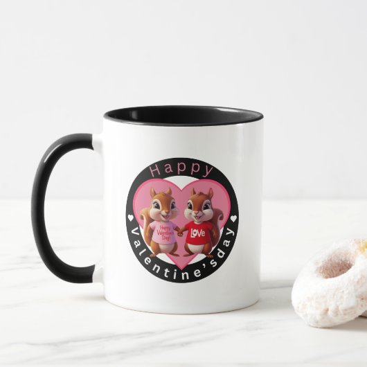 Happy valentine's day Tasse (Mit Donut)
