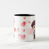 "Happy Valentine's Day Tasse Design - Liebe in jed (Mittel)