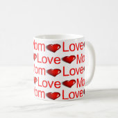 Happy Valentine's Day Tasse Liebe Mama Rotes Herz (VorderseiteRechts)