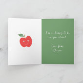 Happy Valentine's Day Teacher Herz Apple geklappt Karte (Innenseite)