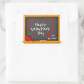 Happy Valentine's Day Teacher Rechteckiger Aufkleber (Tasche)