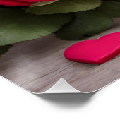 Happy Valentine's Day Teddy Bären mit Rose Poster (Ecke)