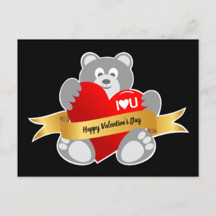 Happy Valentine's Day Teddy Bären Postkarte