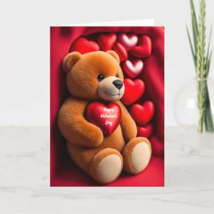 Happy Valentine's Day Teddy Bear Feiertagskarte