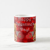 Happy Valentine's Day Teddy Bear Heart Cute Kaffeetasse (Mittel)