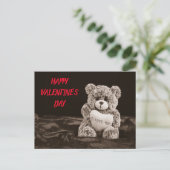 Happy Valentine's Day Teddy Bear Holiday Postkarte (Stehend Vorderseite)
