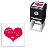 Happy Valentine's Day Text Inside Red Heart Permastempel (Beispiel)