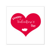 Happy Valentine's Day Text Inside Red Heart Permastempel (Design)