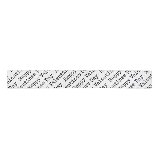 Happy Valentines Day Text Pattern Liebe Freundscha Ripsband (Vorderseite)