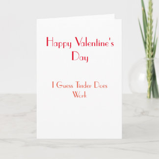 Happy Valentine's Day Tinder Card Feiertagskarte