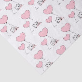 Happy Valentine's Day Tissue Paper Cat Pink Hearts Seidenpapier (Ausschnitt)