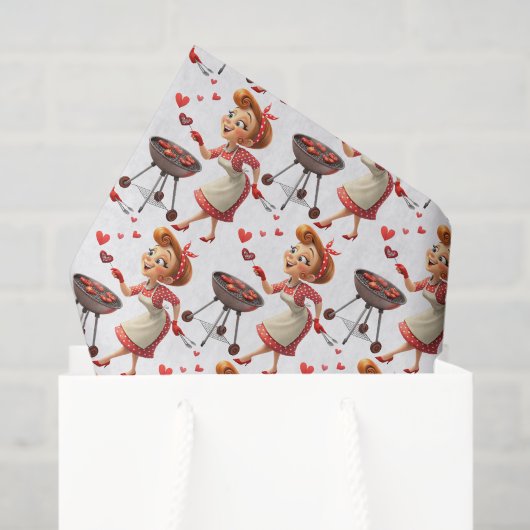 Happy Valentine's Day Tissue Paper Cooking Hearts Seidenpapier (Geschenktüte)