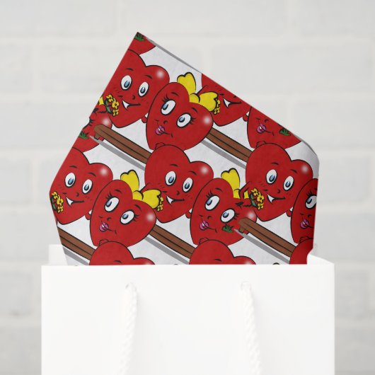 Happy Valentine's Day Tissue Paper Couple Hearts Seidenpapier (Geschenktüte)
