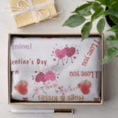 Happy Valentine's Day Tissue Paper Couple Hearts Seidenpapier (Geschenk)