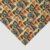 Happy Valentine's Day Tissue Paper Dog Red Hearts Seidenpapier (Ausschnitt)