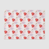 Happy Valentine's Day Tissue Paper Dog Red Hearts Seidenpapier (Vorderseite)