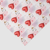 Happy Valentine's Day Tissue Paper Dog Red Hearts Seidenpapier (Ausschnitt)