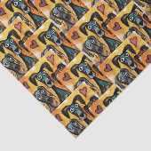 Happy Valentine's Day Tissue Paper Dog Red Hearts Seidenpapier (Ausschnitt)