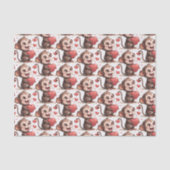 Happy Valentine's Day Tissue Paper Monkey Hearts Seidenpapier (Vorderseite)