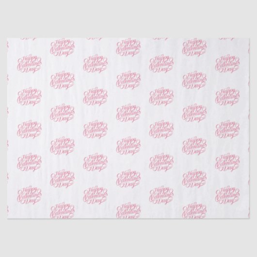 Happy Valentine's Day Tissue Paper Seidenpapier (Vorderseite)