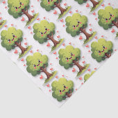 Happy Valentine's Day Tissue Paper Tree Red Hearts Seidenpapier (Ausschnitt)