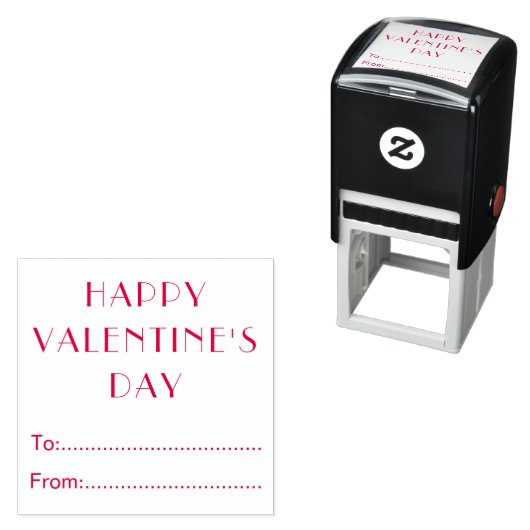 Happy Valentines Day To From Personalized Permastempel (Beispiel)