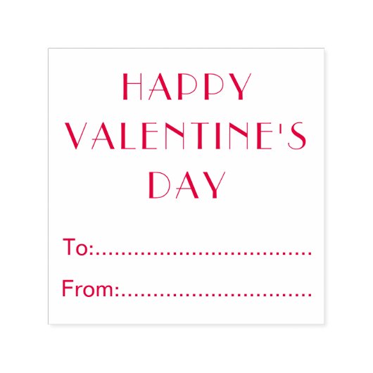 Happy Valentines Day To From Personalized Permastempel (Design)