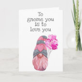 Happy Valentine's Day to Gnome Sie ist zu Liebe Si Karte (Vorderseite)