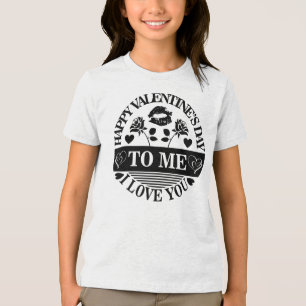 Happy Valentine's Day to me I Liebe You-58771 Tri-Blend Shirt