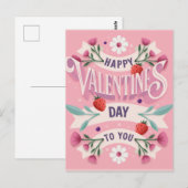Happy Valentines Day to You Postkarte (Vorne/Hinten)
