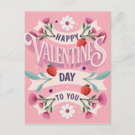 Happy Valentines Day to You Postkarte (Vorderseite)