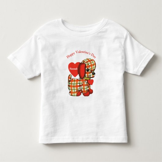 Happy Valentine's Day Toy Puppy Kleinkind T-shirt (Vorderseite)