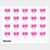 Happy Valentines Day Two Pink Hearts Stickers (Blatt)