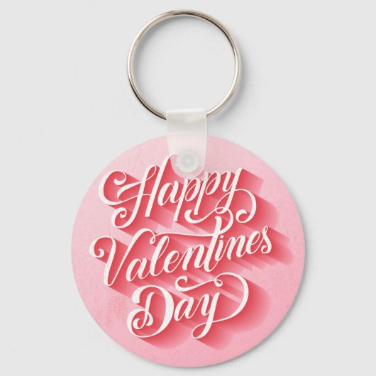 Happy Valentine's Day Typografy-23197 Schlüsselanhänger (Vorderseite)