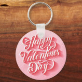 Happy Valentine's Day Typografy-23197 Schlüsselanhänger (Vorderseite)