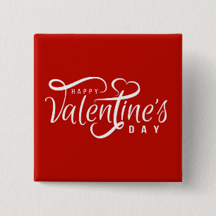 Happy Valentine's Day Typografy   Schaltfläche But Button