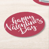 Happy Valentine's Day Typografy | Untersetzer Papi (Angewinkelt)