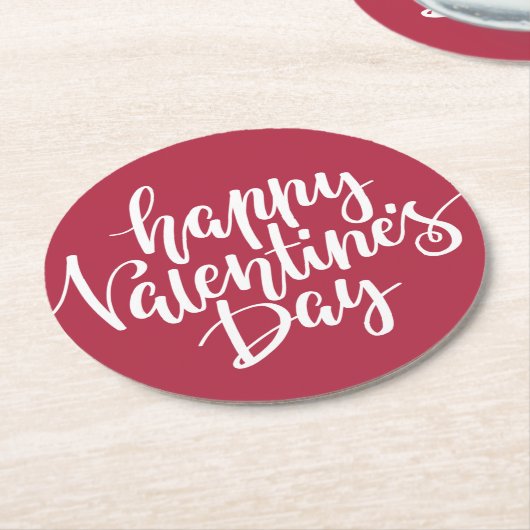 Happy Valentine's Day Typografy | Untersetzer Papi (Angewinkelt)