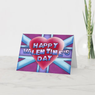 Happy Valentine's Day Union Jack Card Feiertagskarte