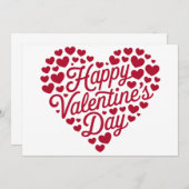 Happy Valentines Day Valentine Liebe Herz Dankeskarte (Vorne/Hinten)